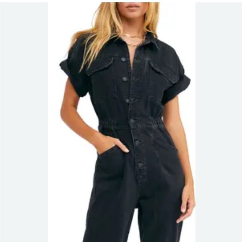 We The Free Marci Black Women's Jeans Overalls- small